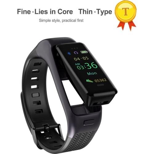 2018 Hot selling Smart Wristband with Bluetooth Headset Sleep Monitor Smart Watch Headset for ios android Smartphone Smartband