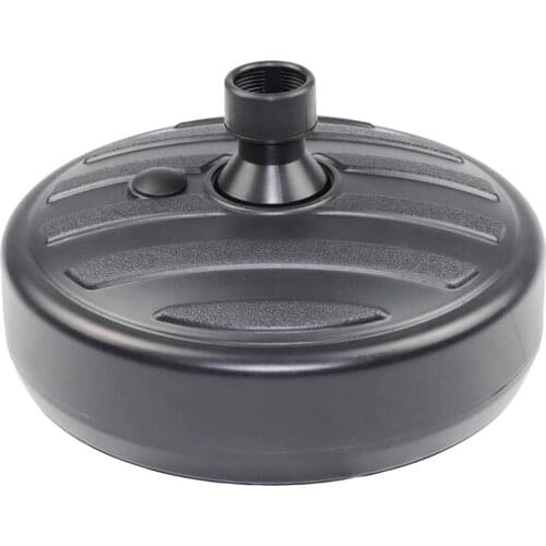 Fillable Umbrella Base Stand Round Plastic Patio Umbrella Pole Holder for Outdoor, Lawn, Garden - Black