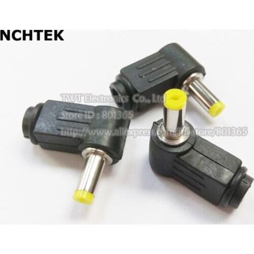 NCHTEK Right Angled DC 4.8x1.7mm Power Cable Male Plug Connector Adapter,Plastic,Yellow Head, DIY ,4.8/1.7, 50pcs, Free shipping