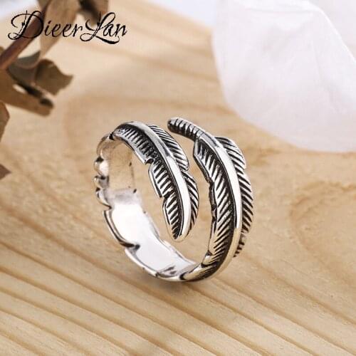 New Korean Charm Feather Rings for Women Female Finger Rings Romantic Birthday Gift For Girlfriend Jewelry
