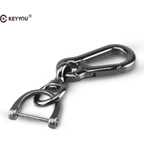 KEYYOU New Arrival Fashion Motorcycle Cars Keychain Metal Black silver Keyring Key Fobs OEM Jewelry Key Chain