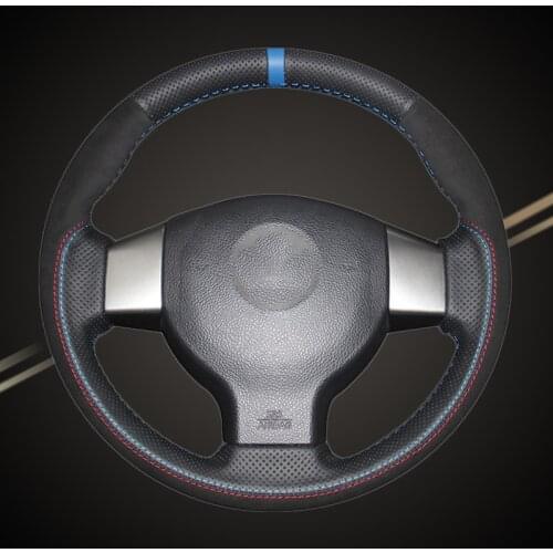 Car Braid On The Steering Wheel Cover For Old Nissan Tiida 2006-2008 Livina 2007-2010 Sylphy 2006-2009 Note Auto Braiding Cover