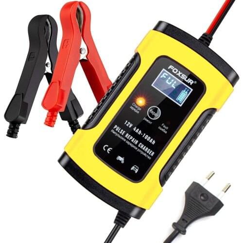 12v 5a Full Automatic Car Power Puls Battery-Chargers Digital Lcd Display Car Wet Dry Lead Acid Battery Chargers Eu/us/uk Plug