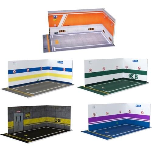 Premium 1/24 Scale Parking Lot Scene Garage Diacast Car Show Display Cabinet Collection Decor