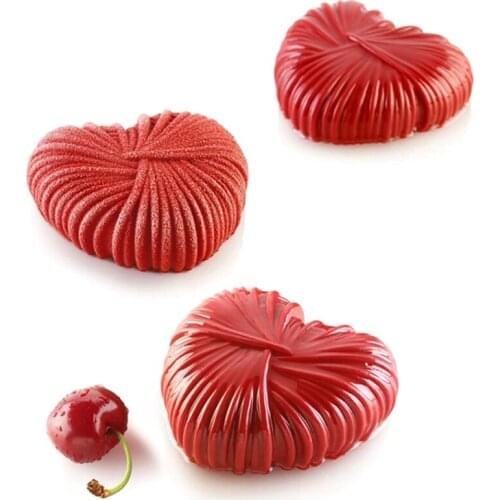 Heart Cake Silicone Mold For Valentines Day Mould Woolen Heart Mousse Dessert Decorating Pastry Baking Pan