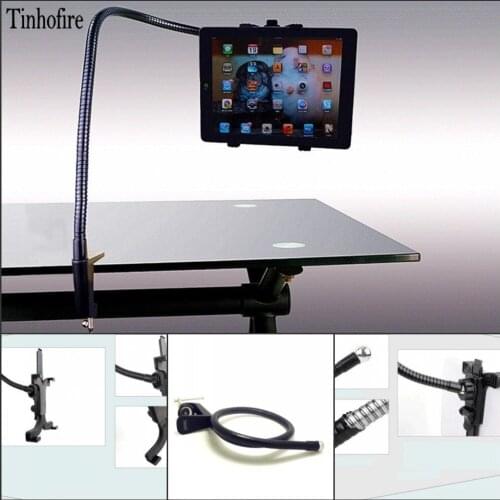 Tinhofire 360 Rotating Flexible bedside ABS & Aluminum 76CM table Tablet PC holder stand mount bracket for 4-11 inch Ipad Tablet