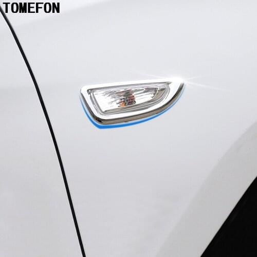 TOMEFON Car Styling For Chevrolet CAVALIER 2017 New ABS Chrome Front Side Turn Signal Lamp Light Cover Trim 2pcs Trims