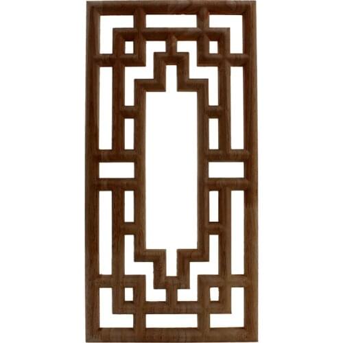 VZLX Vintage Unpainted Carved Corner Onlay Frame for Home Wall Cabinet Door Wood Appliques for Furniture Wooden Madera Legno