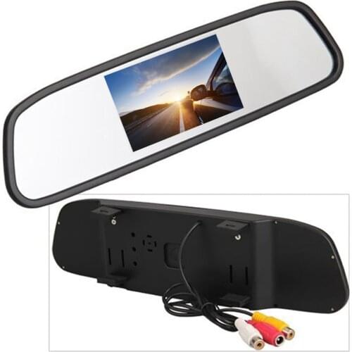 4.3 inch Car Mirror Monitor Auto Parking System with Waterproof Night Vision CCD Backup Rear View Camera Auto Accessories