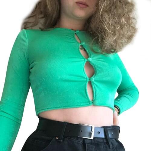 Womens Button Down Crop Tank Tops, Crew Neck Solid Color Slim Fit Blouse