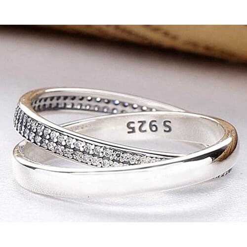 Original Wholesale Signature Promise With Crystal Rings For Women 925 Sterling Ring Wedding Party Gift Europe Jewelry