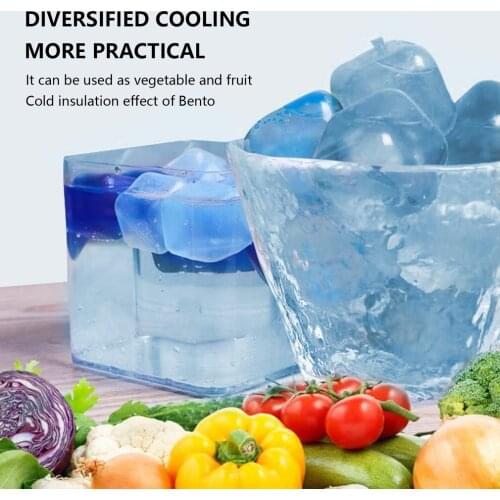 10 Pcs Reusable Blue Ice Cubes PVC Non-melting Ice Cube Food Grade Plastic Cold Drinks Without Dilution Food Grade PE