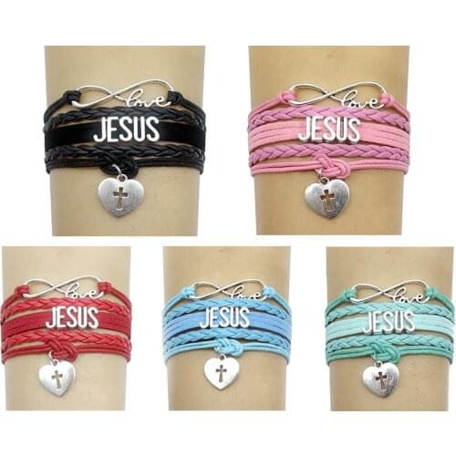 10pcs per lot handmade bracelets jesus bracelet Christ bracelet believe Christian jesus bracelet fashion men womenjesus jewelry