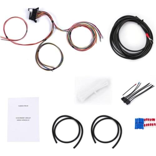 Universal 14-Circuit Wiring Harness Assembly Car Modification Harness Kit Fuse Box Wire Connector Adaptor for Coil Fan Fuel