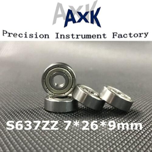 2019 New Promotion 10pcs S637zz Stainless Steel Deep Groove Ball Bearing 7x26x9mm Miniature