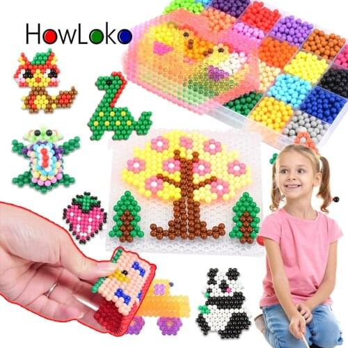 Refill Hama Beads Puzzle Aquabeads DIY Water Spray Beads Set Ball Games 3D Handmade Magic Toys for girls Children