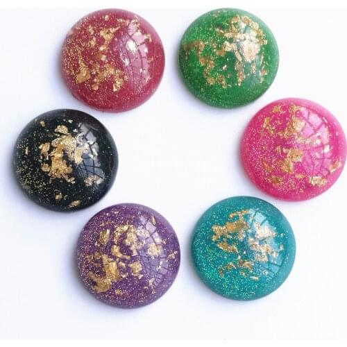 50 pieces/lot Resin Diameter 18mm Round 13 Colors Cabochon Domes Flat back beads Jewelry Finding Cameo Pendant Settings E2022