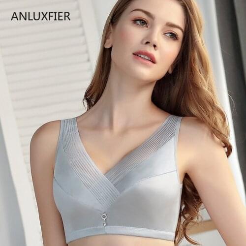 H9666 Bra No Steel Ring Full Cup Breathable Underwear Back Buckle Simple Comfortable Thin Light Sexy Gather Women Bras Lingerie