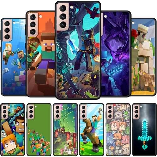 Sandbox game Mini World Cell Phone Case for Samsung Galaxy S21 Ultra S20 FE S10 5G S9 S8 Plus S10e S7 Edge Mobile Phones Cover