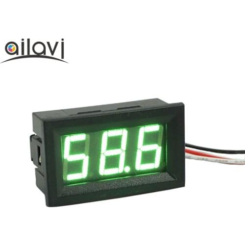 DC Digital Voltmeter 0-100V Green 0.56"LED Display Power Monitor Voltage Gauge Meter Panel 3 Wires