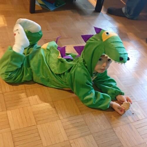 Halloween Cosplay Child Kids Velvet Dinosaur Fantasy Costume Carnival Party Festival Boy Girl Performance Children Jumpsuit Suit