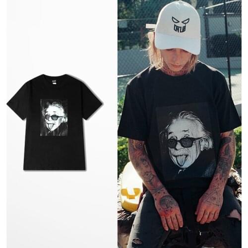 European And American Tider Brand Harajuku Cotton T Shirt Men High Street Justin Bieber Sproof Print Tee Shirt Homme