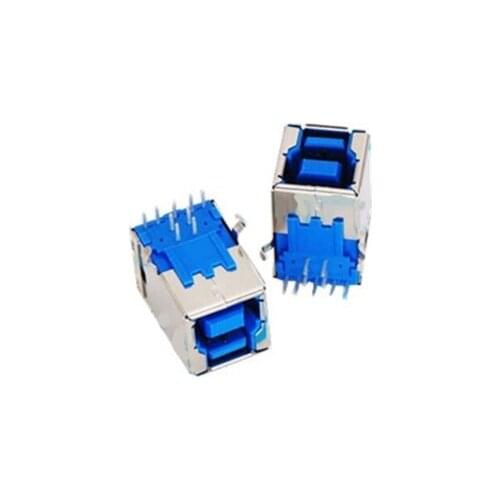 10pcs 3.0 usb-b Female 90 degree bend angle BF socket High-speed transmission printer interface Power connector accessories