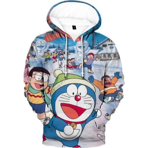 Classic Japan Anime doraemon 3D Print Kids Hoodies Fashion Comic Men Women Sweatshirt Popular Cartoon doraemon Clothes Teen Tops