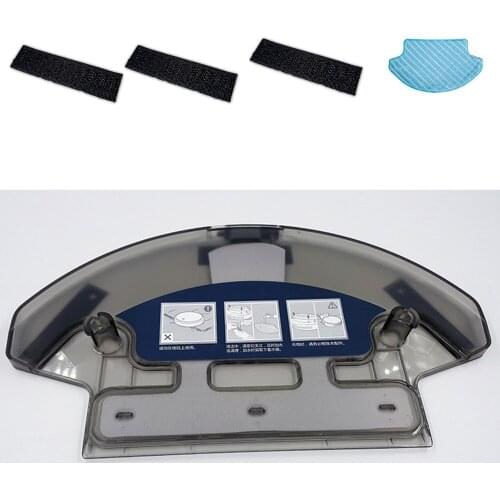Water Tank Box + Hook and Loop Fasteners + Duster Cloth Replacement Kit for Ecovacs Robot Duoduo S DT85G Vacuum Cleaner Parts