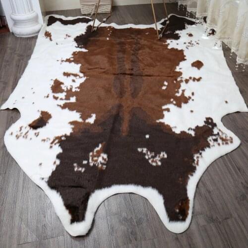 Cow Leopard Carpet Imitation Animal Skins Natural Shape Rugs Big Size Living Room Decoration Non-slip Floor Mats 1500x2000mm
