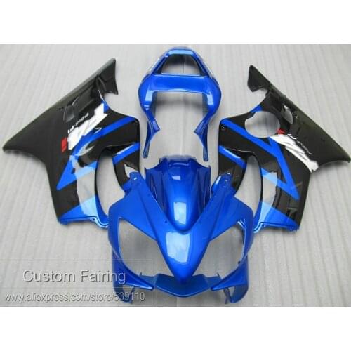 Injection molded free customize fairing kit for Honda CBR600 F4I 01 02 03 blue black fairings set CBR600 F4I 2001-2003 HB19