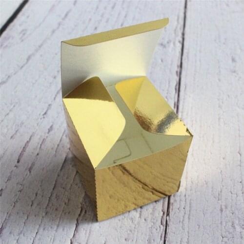 Metallic Gold Eid Mubarak Party Decorations DIY Favor Box Islamic Muslim Festival Supplies