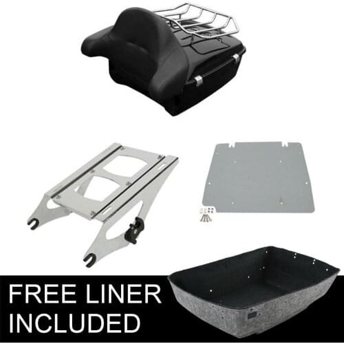 Motocycle 13.7" King Trunk Backrest Two Up Rack For Harley Tour Pak Electra Glide Road King Street Glide 2014-2019