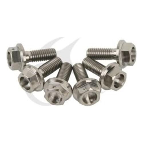6x Ti Front Brake Rotor Bolts For Honda RVT1000R VFR800FI VTR1000F M6 x 17mm Motorcycle