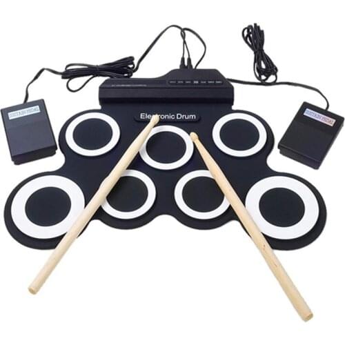 Electronic Drum Set /7 Electronic Drum /7 Tone /8 Demo Song/ 7 Drum Pads Metronome Function /External Instrument Input Available