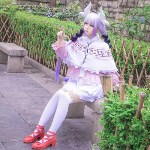 2017 New Japanese Anime Miss Kobayashis Dragon Maid Kanna Kamui Cosplay Costumes Halloween Party Kawai Dress For Women