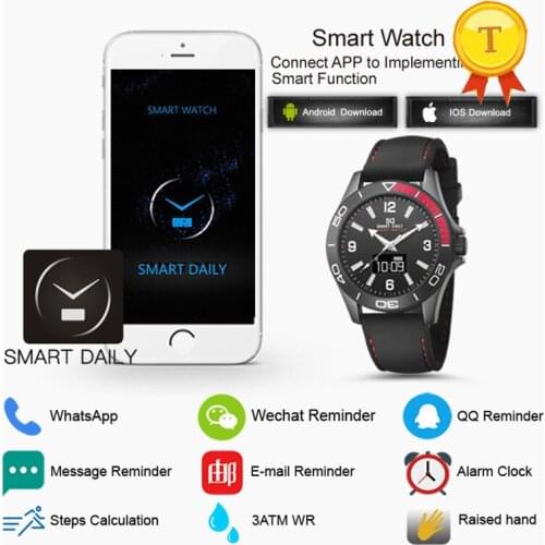 New arrival Men male steps Smart Watch Wristwatch Support sleeping monitor Bluetooth message whatsapp email reminder Smartwatch
