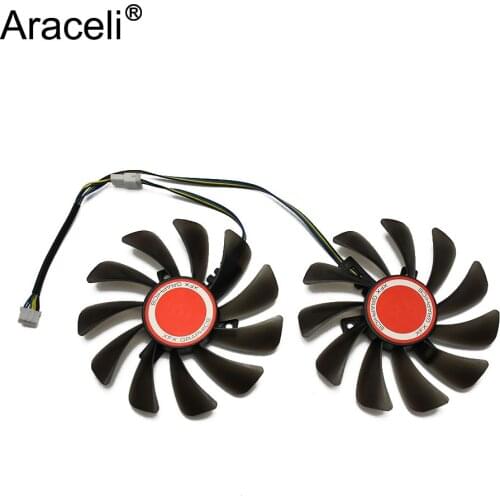 2pcs/set 95mm FDC10U12S9-C CF1010U12S GPU Video Card Cooler fan For XFX RX 580 HIS RX-580 Mining Graphics Card Cooling