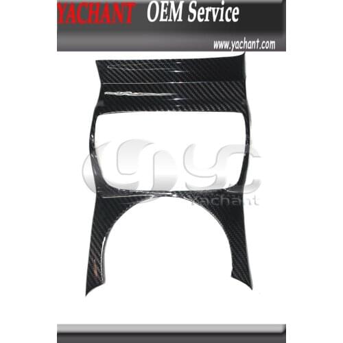 Dry Carbon Fiber Glossy Finish LHD Control Panel Surround Cover Trim Kit Fit For 2008-2014 R8 V8 V10 Spyder & Coupe