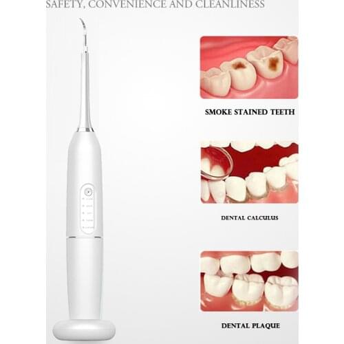 Portable Electric Ultrasonic Dental Scaler Whitening Oral Hygiene Teeth Stains Tartar Remove USB Rechargeable Dental Scaler