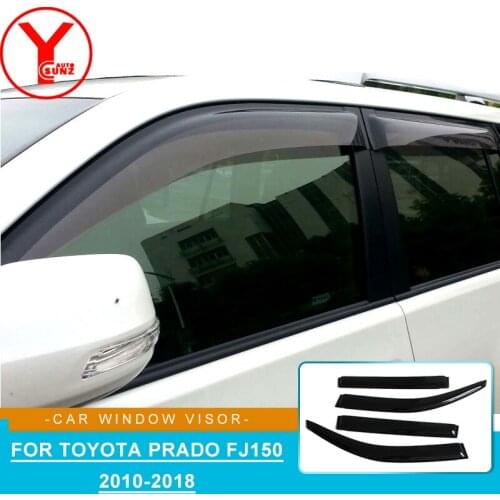 Durable rain visor wind protector for toyota prado fj150 land cruiser 2010-2018 side window deflectors car accessories YCSUNZ
