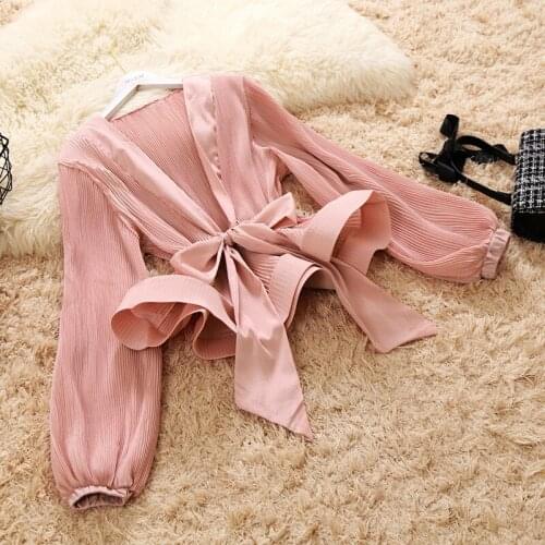 Женские шифоновые рубашки QEWSDRFG China At AliExpress