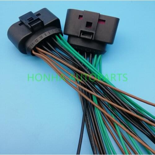 14pin 1.5mm 3.5mm xenon headlights plug waterproof lamp-socket connector With Wire Pigtail Adatper 1J0 973 737