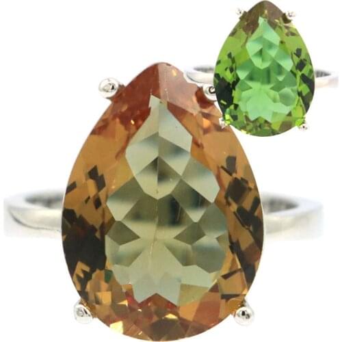 18x13mm Zultanite Water Drop 18x13mm Silver Rings for Women Created Color Changing Spinel Zultanite Fine Jewelry