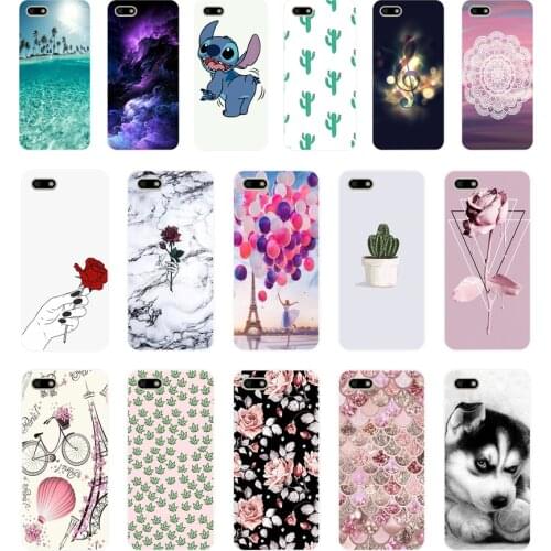 D Silicone case For Huawei Honor 7A Case 5.45" inch Soft Phone Case Huawei Honor 7A 7 A DUA-L22 Russian Back Cover Coque bumper