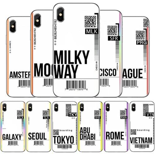 Travel Label Country Silicone phone case For iphone 12 11Pro Max 11 XR XS Max X 8 7 6 6S Plus 5 5S SE 2020 Back Cover Shell