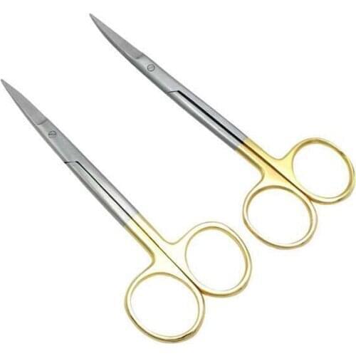 1 Pcs dental forceps tools stainless steel Dental Surgical Scissors hemostatic clamp Straight and Curved Metal Crown Scissors