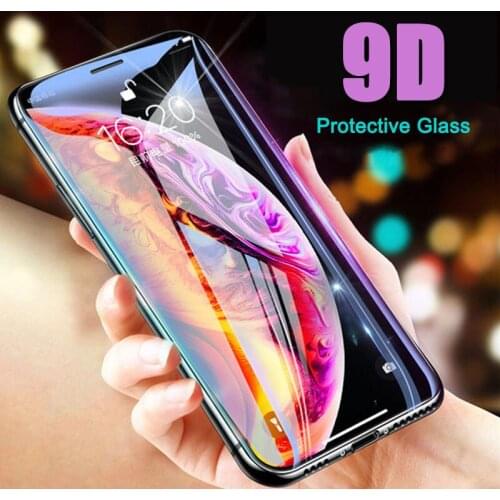9D Full Cover Protective Glass On For iPhone X case Screen Protector Tempered Glass Film On For iPhone xr xs max glas iphonex 9H