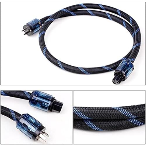 1pcs 4N OFC Copper Hifi Audio US Power cord cable hifi AC Power cable US Power cable Preamplifier with P-037 C-037 power plug