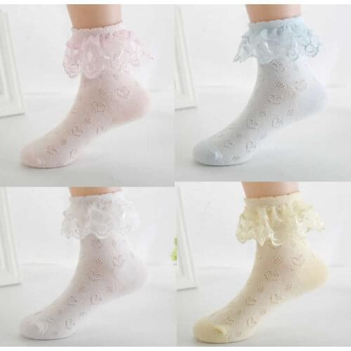 2019 Girls Cotton Lace Socks Children Summer Thin Mesh Socks Princess Girl Cotton Seasons Short Boot Socks Infant Party Wear